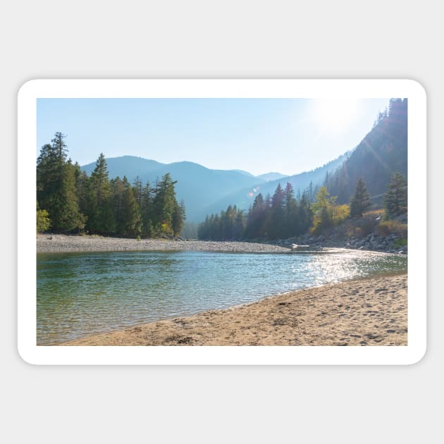 Similkameen River View at Bromley Rock Provincial Park Sticker by Amy-K-Mitchell